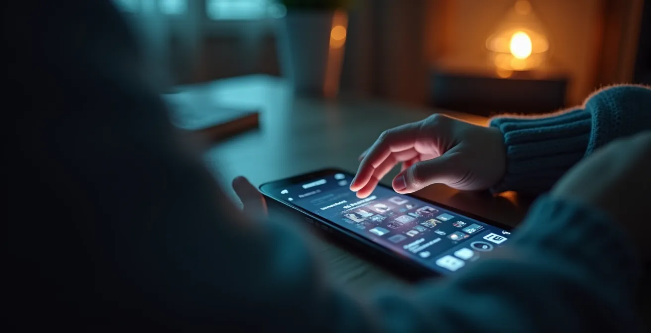 Interaction fluide d'un spectateur avec des liens d'achat apparaissant subtilement dans une vidéo