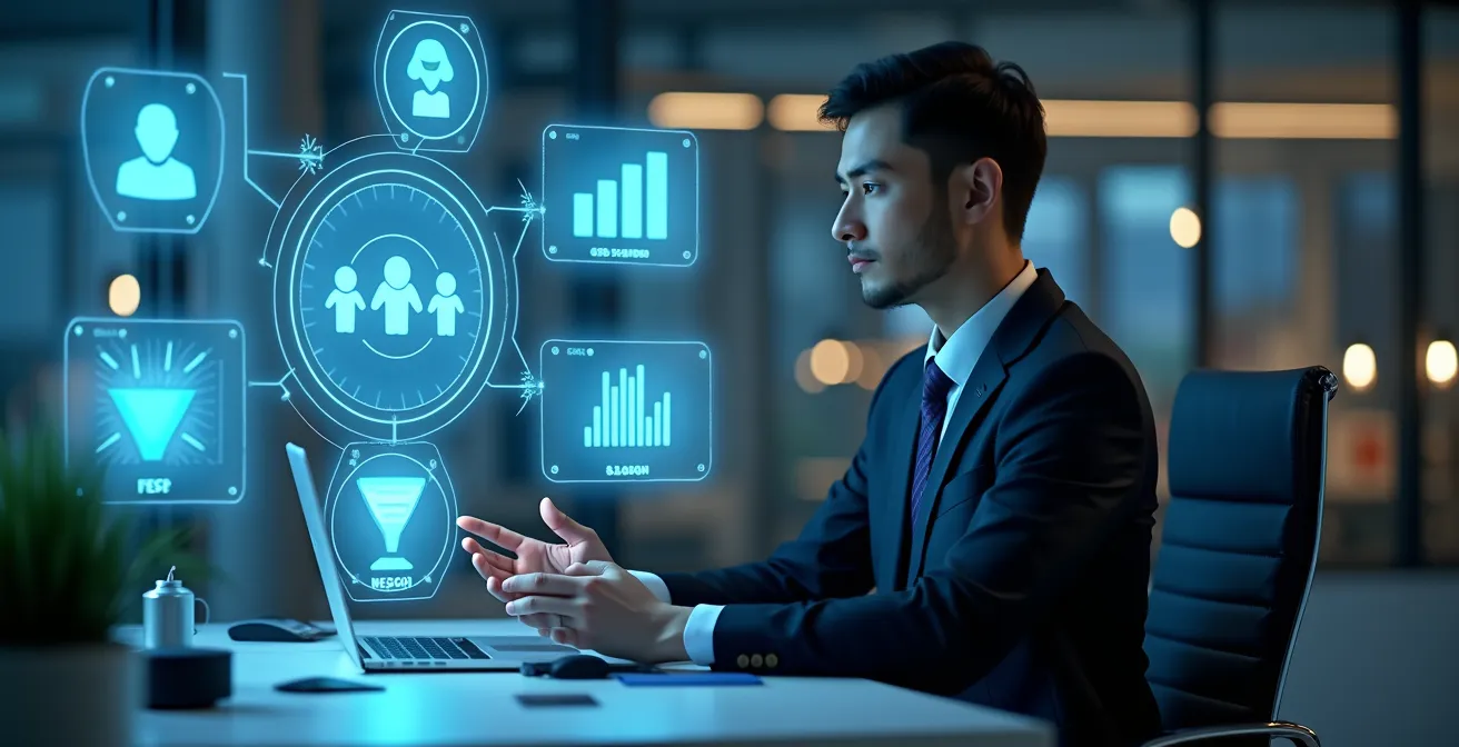 Publicité ciblée de précision avec analyse de données clients en marketing digital