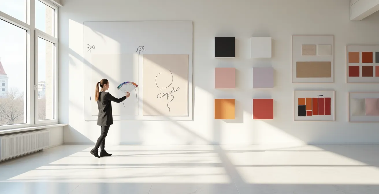 Ensemble d'éléments visuels cohérents représentant une charte graphique moderne